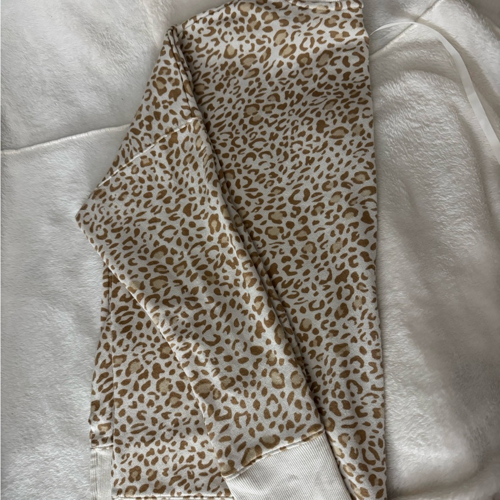 Time and Tru Beige Leopard Print Top